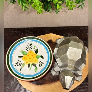 VINTAGE STANGL POTTERY in COUNTRY GARDEN PATTERN 6” SALAD/BREAD PLATES-SET of 4